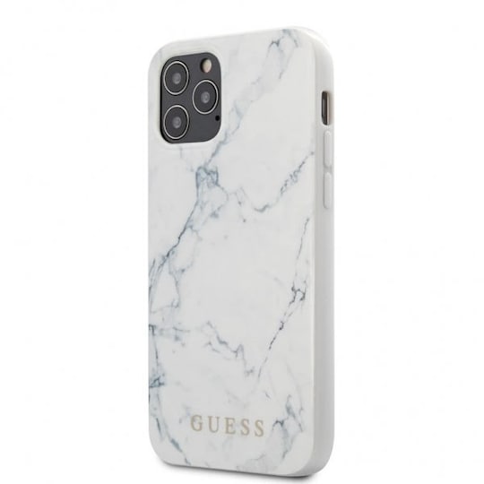Guess iPhone 12 Pro Max Suojakuori Marble Cover Valkoinen