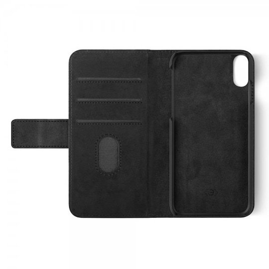 Key iPhone X/Xs Suojakotelo Premium Wallet Musta