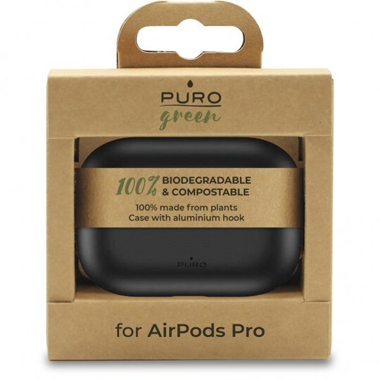 Puro AirPods Pro Suojakuori Biodegradable & Compostable Musta