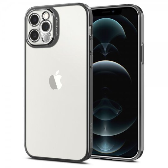 Spigen iPhone 12 Pro Suojakuori Optik Crystal Chrome Grey