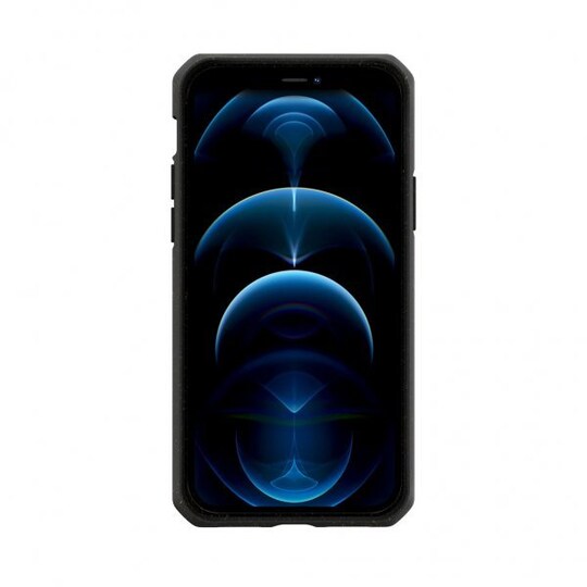 ItSkins iPhone 12/iPhone 12 Pro Kuori FeroniaBio Fiber Musta