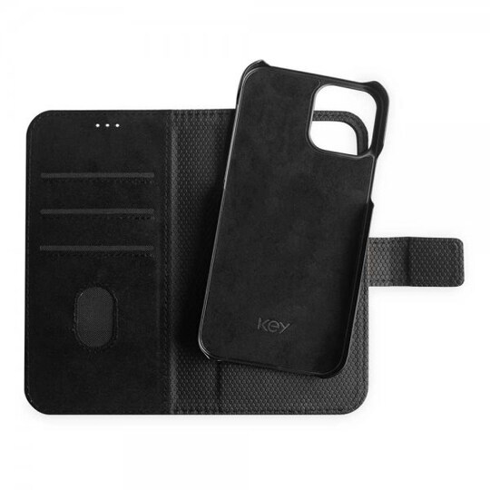Key iPhone 12 Pro Max Suojakotelo Magnet Wallet Unstad Irrotettava Kuori Musta