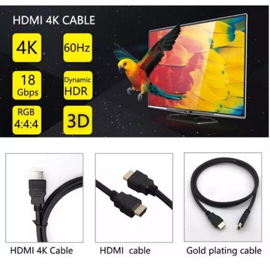 HDMI-kaapeli 4K 18 Gbps 1,5 metriä