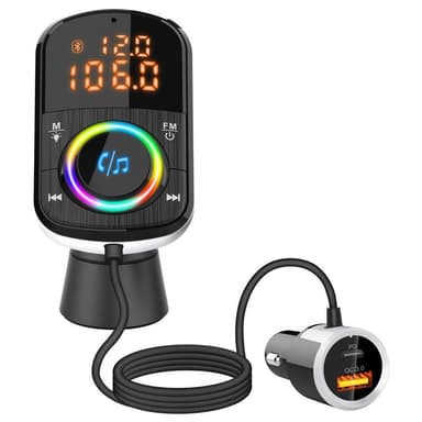 FM-lähetin USB MP3 Bluetooth PD / QC autolle