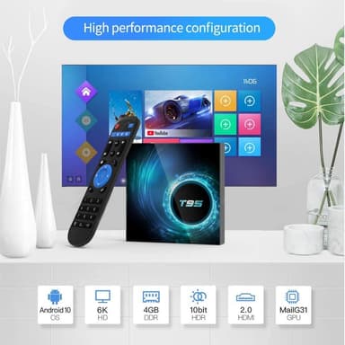 6K Android 10.0 HD Smart TV Box 2 Gt + 64 Gt