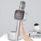 Langaton karaoke-mikrofoni, jossa Bluetooth-kaiutin, hopea