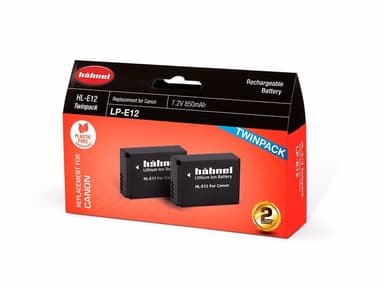 Hähnel Canon HL-E12 akku digikameralle (2 kpl)