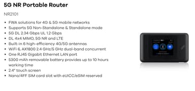 Zyxel NR2101 5G WiFi reititin