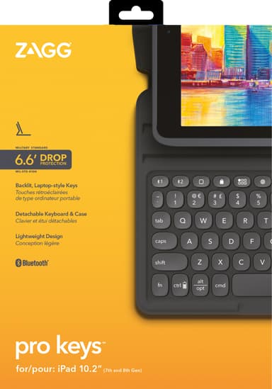 Zagg Pro Keys iPad 10,2" näppäimistökotelo