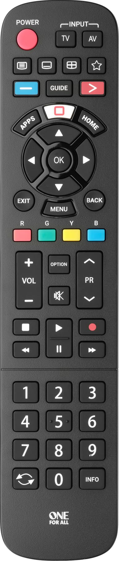 One For All URC 4914 Panasonic TV korvaava kaukosäädin