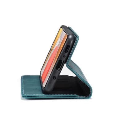 CASEME Retro lompakkokotelo Samsung Galaxy S21 Ultra Siniselle