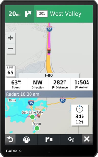 Garmin Dezl LGV1000 rekan GPS-navigaattori (musta)