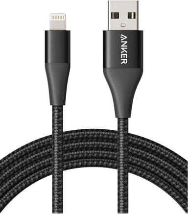 Anker PowerLine Plus USB-A - Lightning kaapeli 0,9 m (musta)