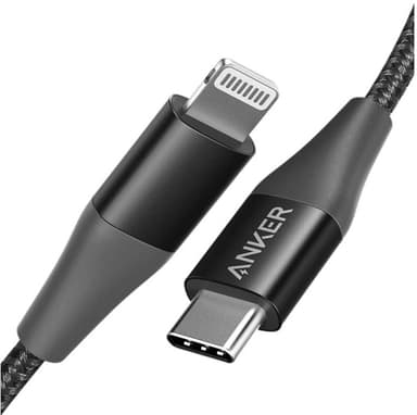 Anker PowerLine Plus USB-C - Lightning kaapeli 0,9 m (musta)