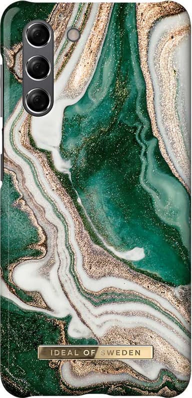 iDeal of Sweden Samsung Galaxy S21 suojakuori (Golden Jade Marble)