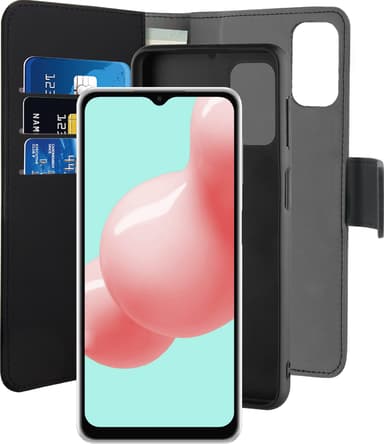 Puro 2in1 Samsung Galaxy A32 5G lompakkokotelo (musta)