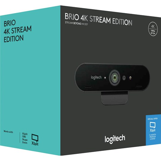 Logitech Brio Stream 4K webkamera (musta)