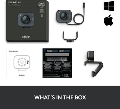 Logitech StreamCam webkamera (grafiitti)