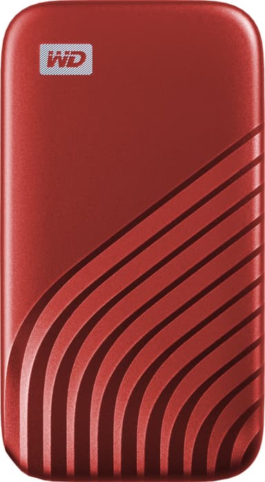 WD My Passport kannettava SSD 1 TB (punainen)