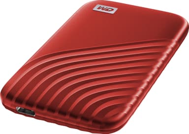 WD My Passport kannettava SSD 1 TB (punainen)