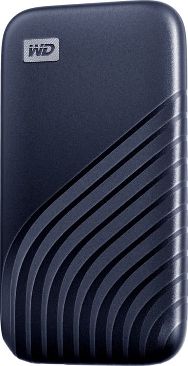 WD My Passport kannettava SSD 2 TB (yönsininen)