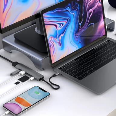 Hyper HyperDrive Bar USB-C 6-in-1 telakointiasema (avaruudenharmaa)