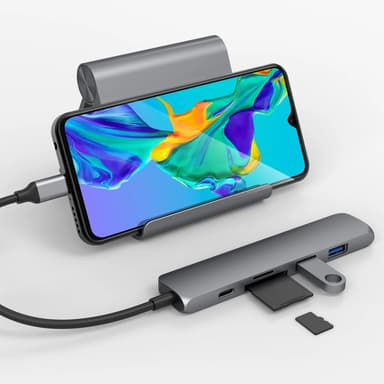 Hyper HyperDrive Bar USB-C 6-in-1 telakointiasema (avaruudenharmaa)