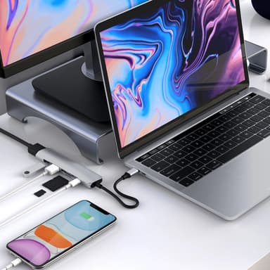 Hyper HyperDrive Bar USB-C 6-in-1 telakointiasema (hopea)