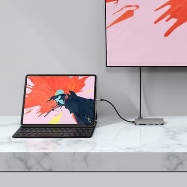Hyper HyperDrive Power USB C 9-in-1 telakka (harmaa)