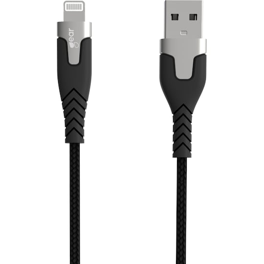 Gear USB-A - Lightning MFi Pro Class kaapeli 1,5 m (musta)