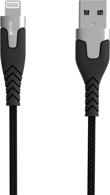 Gear USB-A - Lightning MFi Pro Class kaapeli 1,5 m (musta)