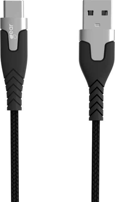 Gear USB-A - USB-C 2.0 Pro Class kaapeli 1,5 m (musta)