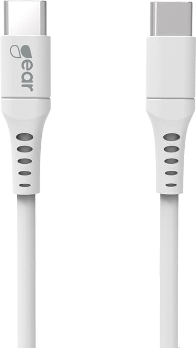 Gear USB-C - USB-C 2.0 kaapeli 1m (valkoinen)