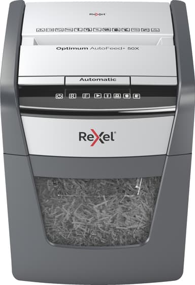 Rexel Optimum AutoFeed+ 50X paperisilppuri (ristiinleikkaus)
