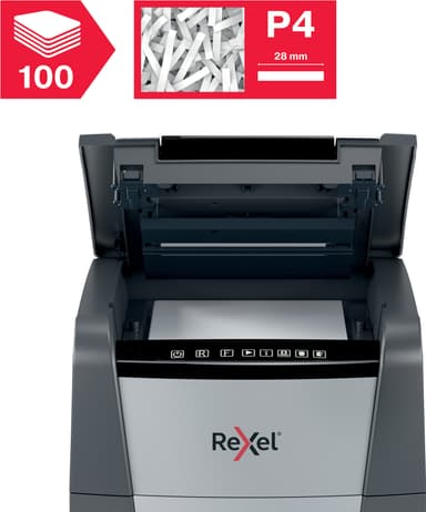 Rexel Optimum AutoFeed+ 100X paperisilppuri (ristiinleikkaus)