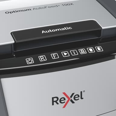 Rexel Optimum AutoFeed+ 100X paperisilppuri (ristiinleikkaus)