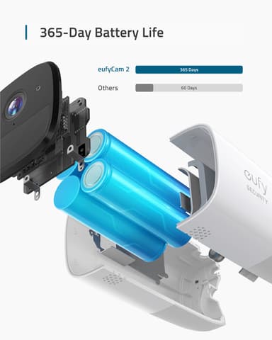 Eufy Cam 2 wireless FHD add-on älykamera (valkoinen)