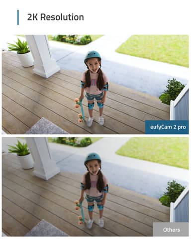Eufy Cam 2 Pro wireless 2K QHD add-on älykamera (valkoinen)