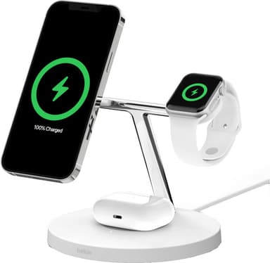 Belkin Boost Charge Pro 3-in-1 langaton MagSafe laturi 15 W (valk.)