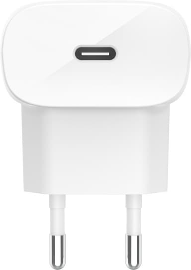 Belkin 20 W seinälaturi + USB-C - Lightning kaapeli (valkoinen)