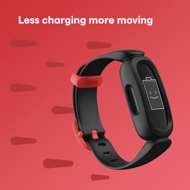 Fitbit Ace 3 lasten aktiivisuusranneke (musta/punainen)