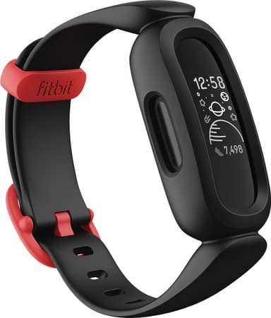 Fitbit Ace 3 lasten aktiivisuusranneke (musta/punainen)