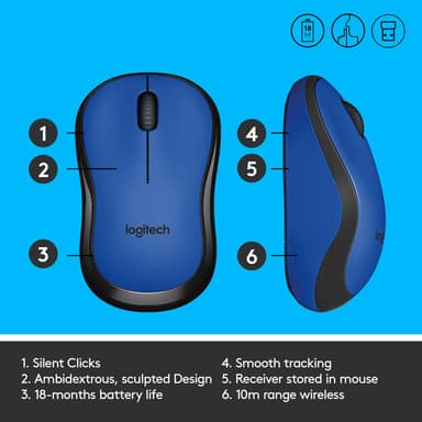 Logitech M220 Silent hiiri (sininen)