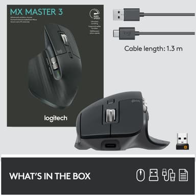 Logitech MX Master 3 langaton hiiri (musta)