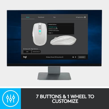 Logitech MX Anywhere 2S langaton hiiri (vaaleanharmaa)