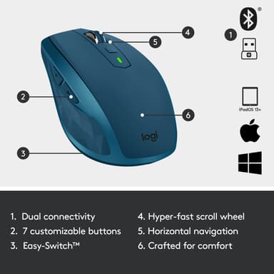 Logitech MX Anywhere 2S langaton hiiri (siniharmaa)