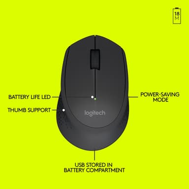 Logitech M280 langaton hiiri (musta)
