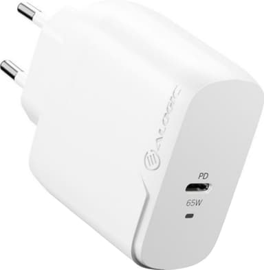 ALOGIC Rapid Power 65W GaN verkkovirtalaturi + 2m USB-C kaapeli (val.)