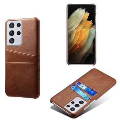 Retro-kuori hedelmäpeleillä Samsung Galaxy S21 Ultra  - ruskea