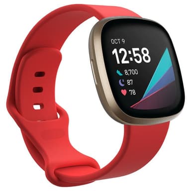 Sport Rannekoru Fitbit Sense - Punainen